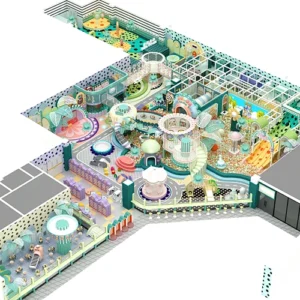 Commercial Indoor Playground Jungle Adventure Theme With Multiple Slides Climbing Zones and Soft Play Equipment